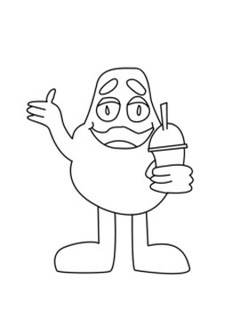 Grimace coloring book coloring pages for kids teens adults with beautiful and