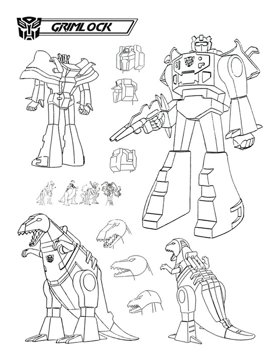G grimlock animation model sheet