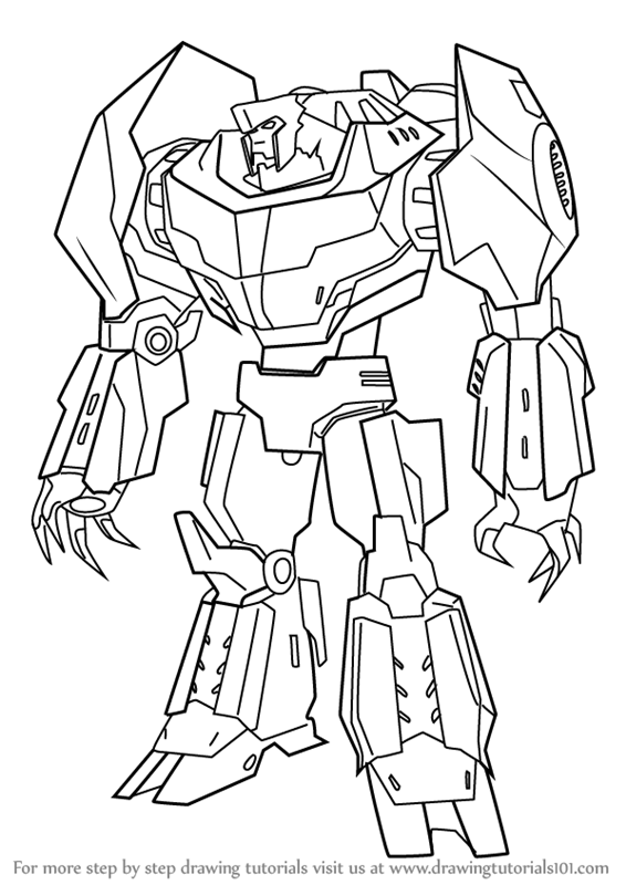 Learn how to draw grimlock from transformers transformers step by step drawing tutorials transformers coloring pages drawing tutorial drawings