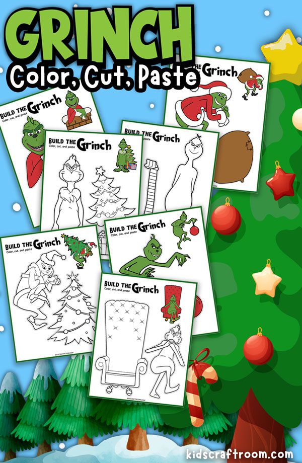 Build the grinch coloring pages free printable grinch coloring pages space crafts for kids childrens christmas crafts