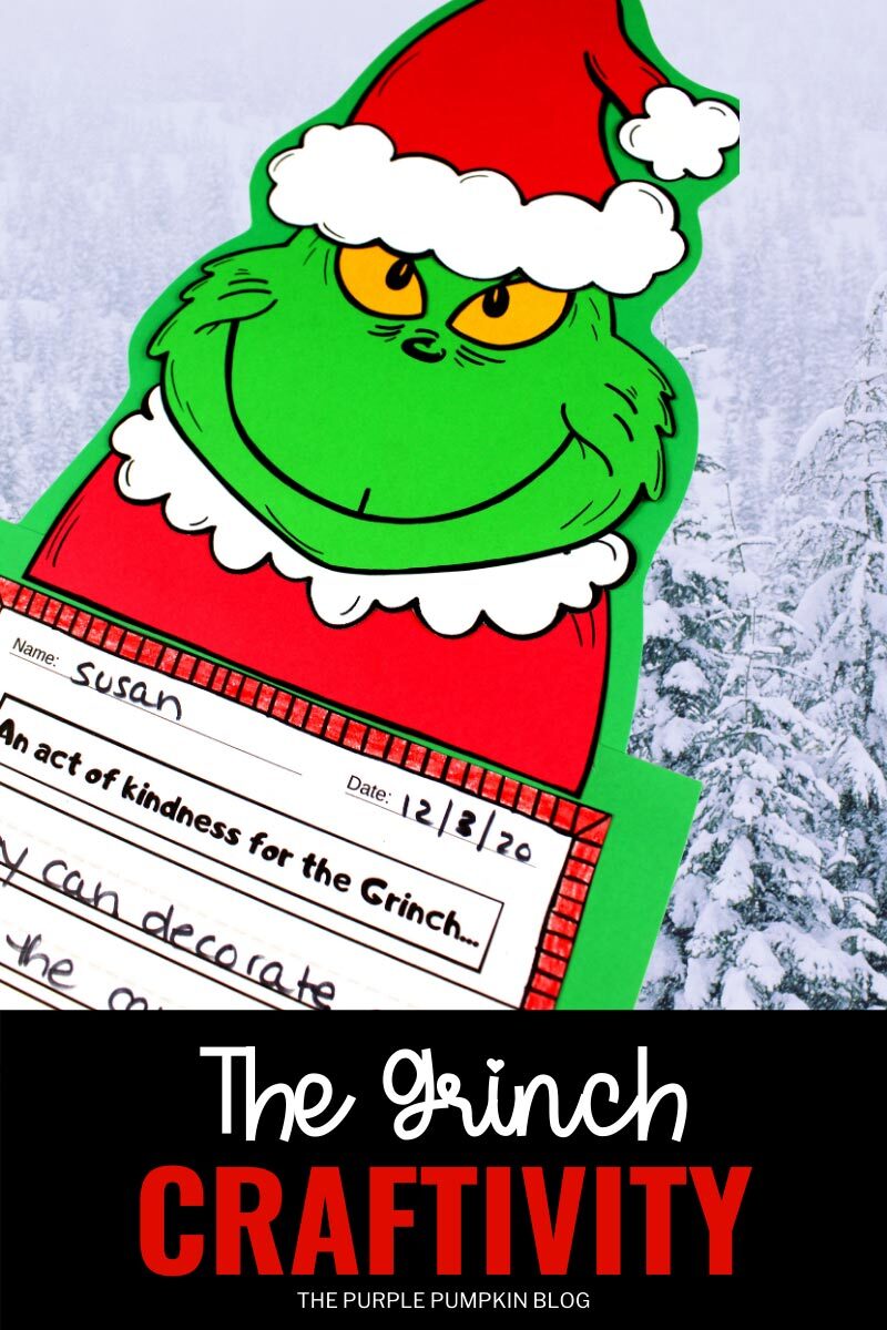 Free printable grinch craftivity creative writing project