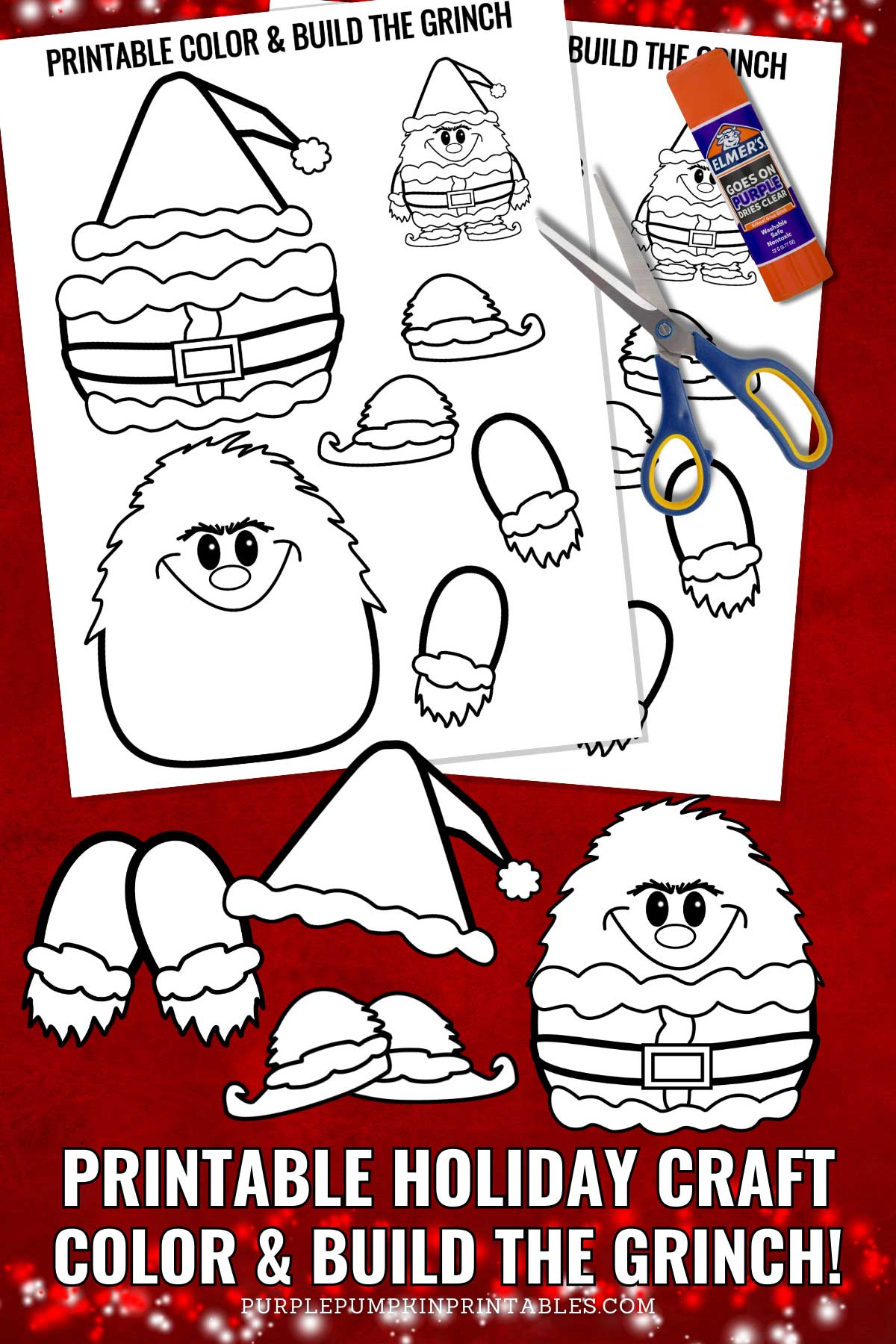 Printable color build the grinch