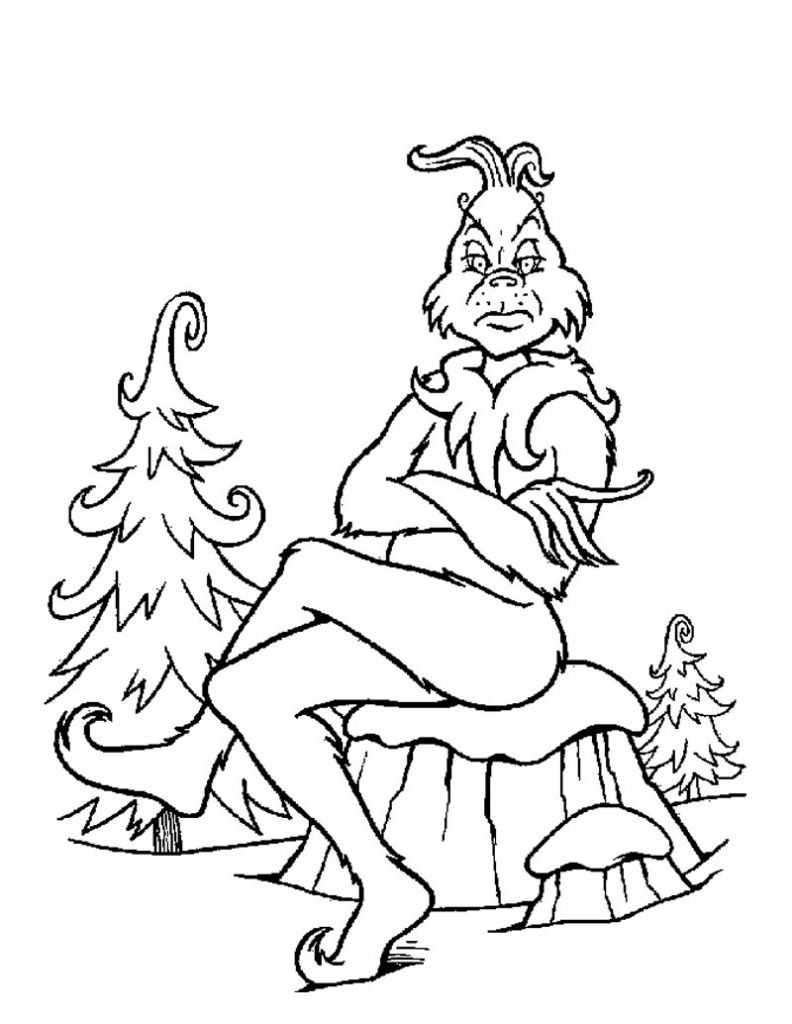 Colorful grinch coloring pages to print