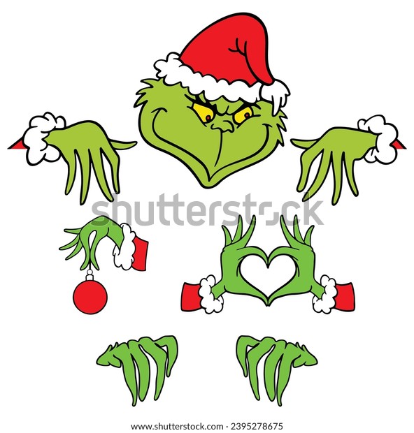 Grinch hand stock photos and pictures