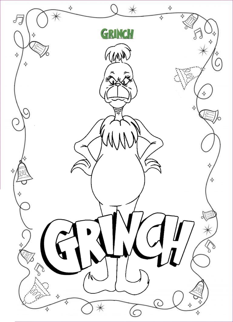 Grinch coloring pages free printable coloring pages