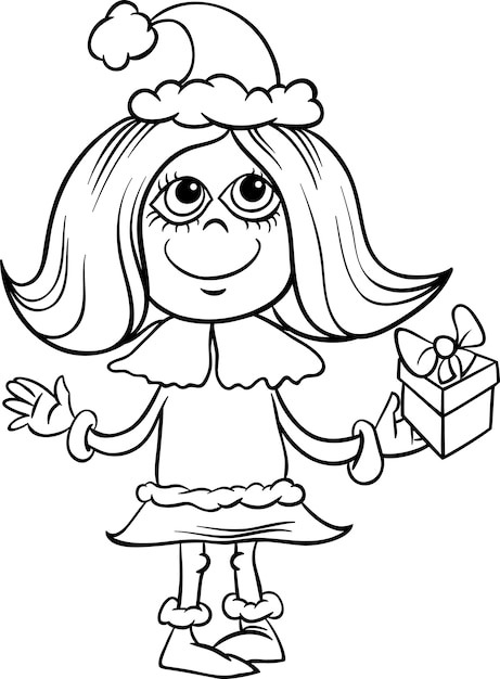 Premium vector coloring book for children rabbit and scarf