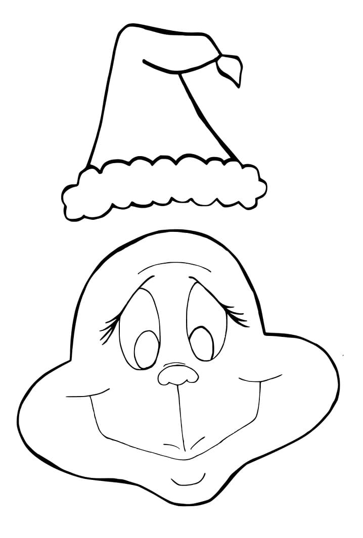 Grinchs face coloring page