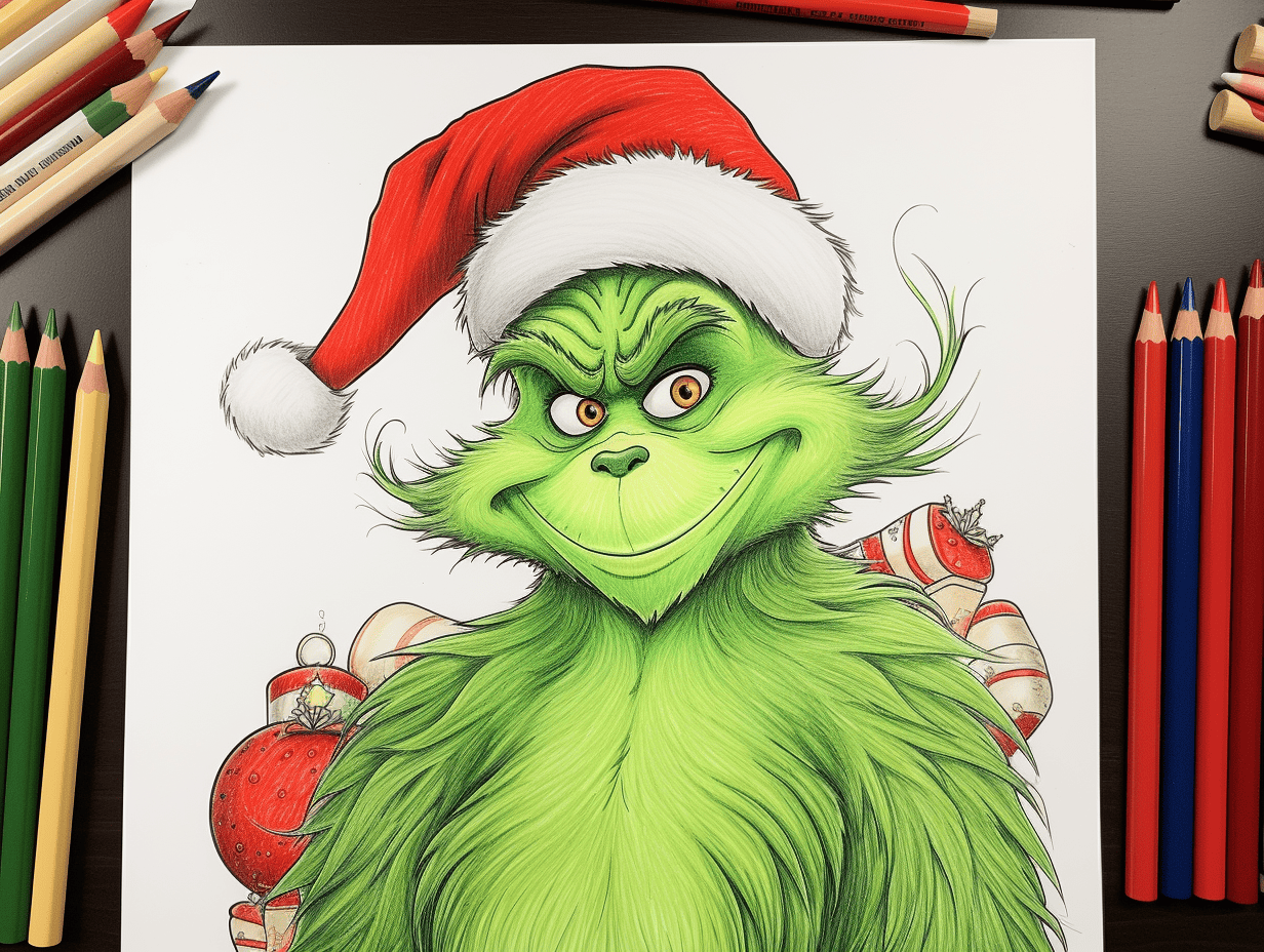 Grinch coloring pages free printable sheets