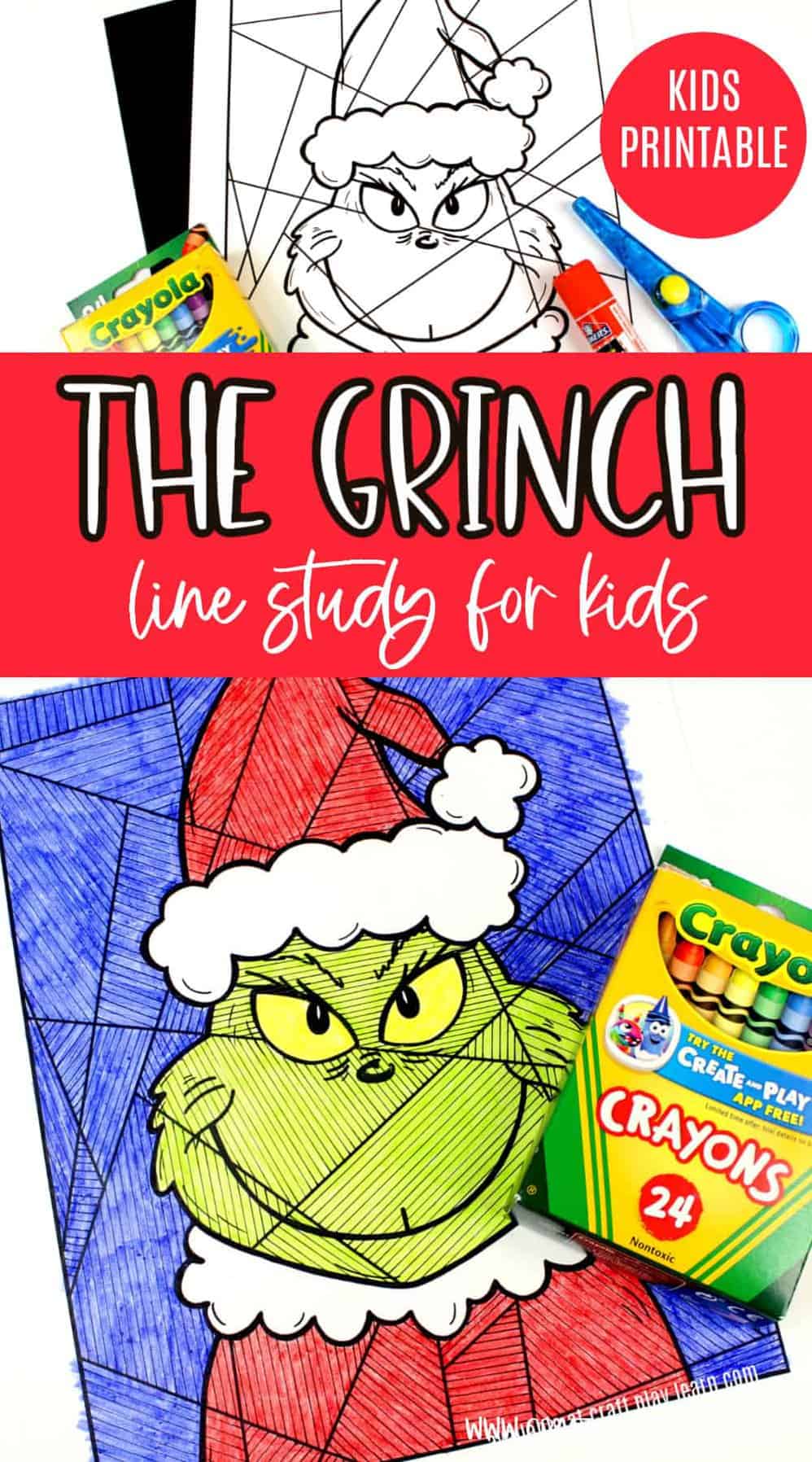 The grinch line study for kids