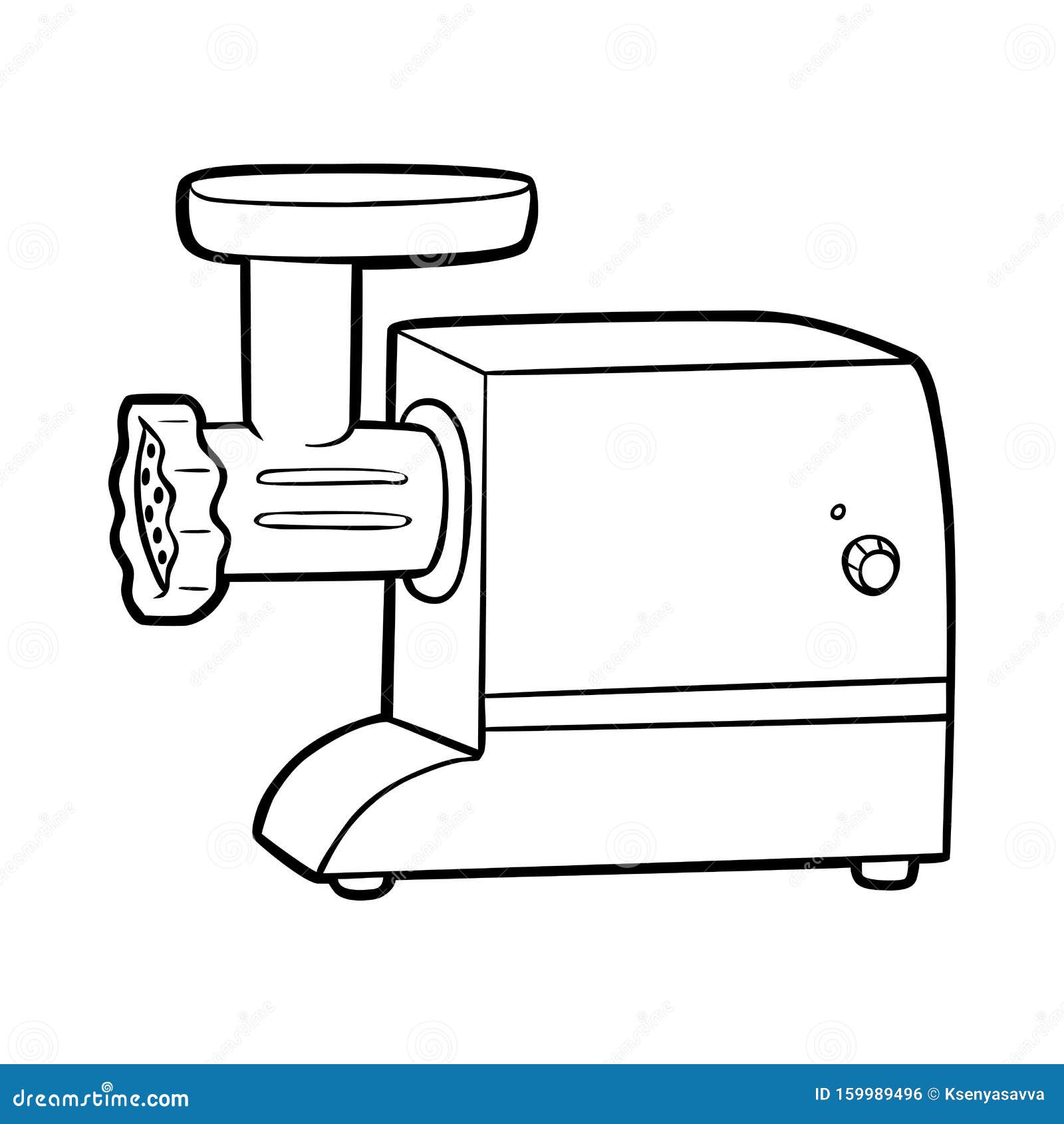 Coloring book for children electric meat grinder stock vector