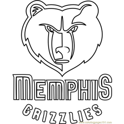 Memphis grizzlies coloring pages for kids