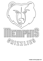 Memphis grizzlies nba coloring pages