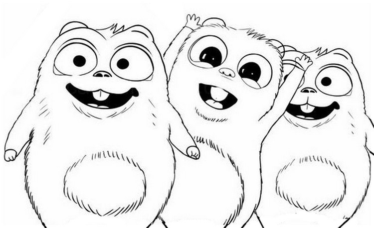 Coloring page grizzy and the lemmings lemmings