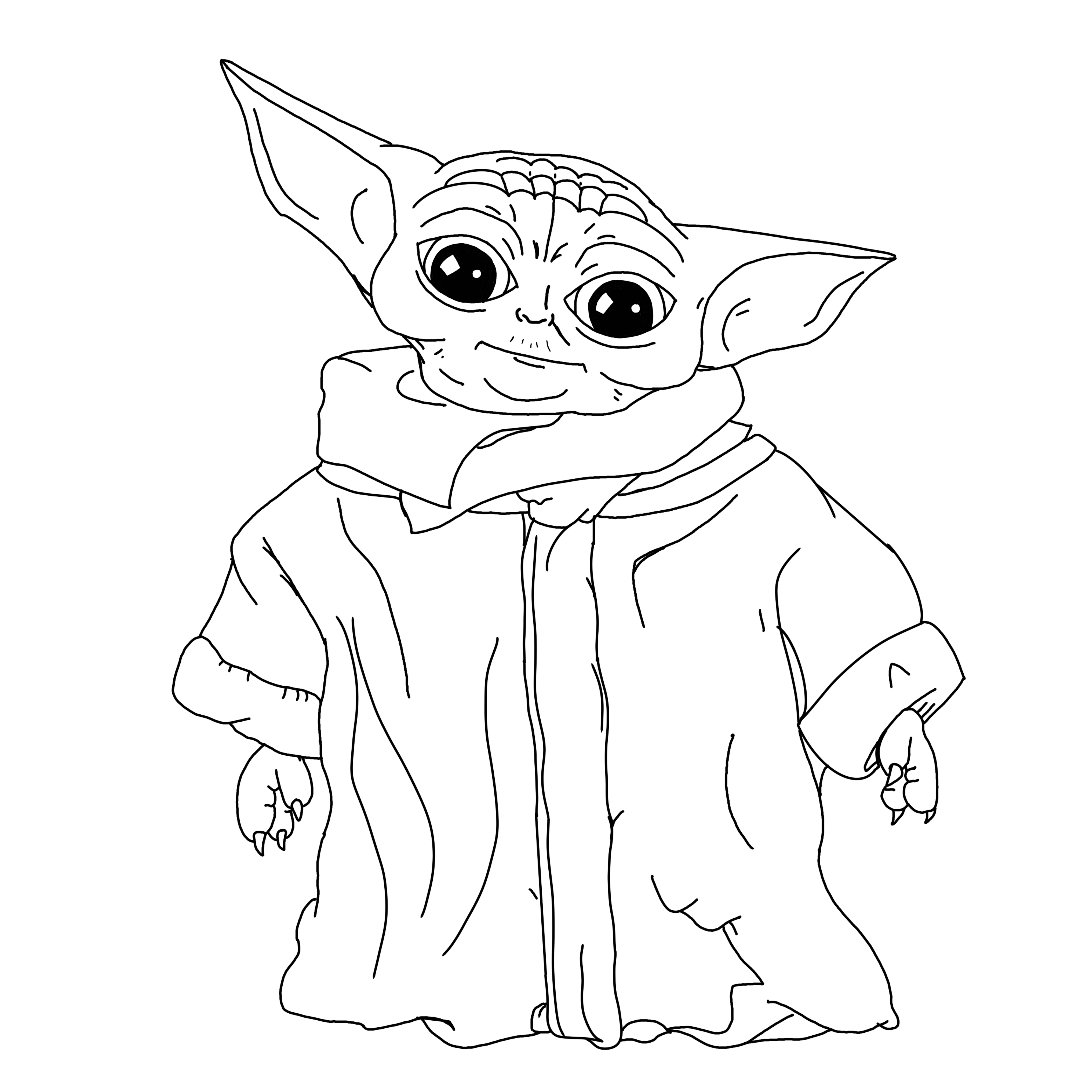 I created a coloring page for bebe yoda the child enjoy rbabyyoda baby yoda grogu star wars colors coloring pages coloring books