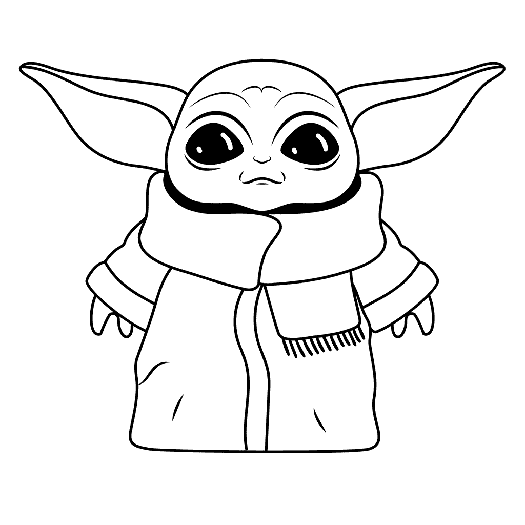 Grogu coloring pages