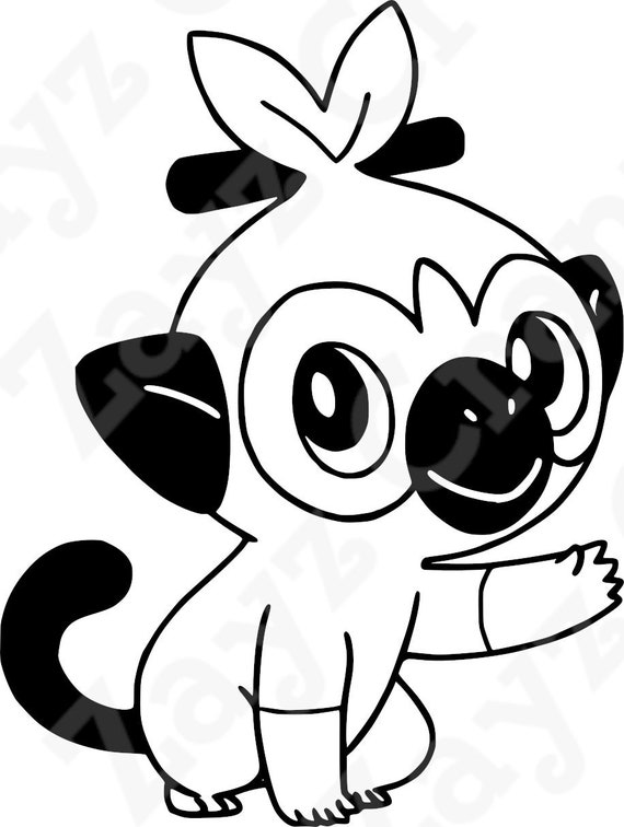 Grookey svg file flat