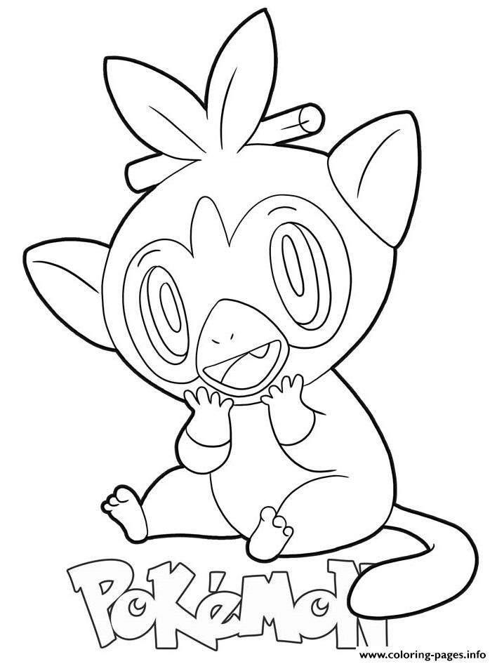 Grookey pokemon coloring page printable