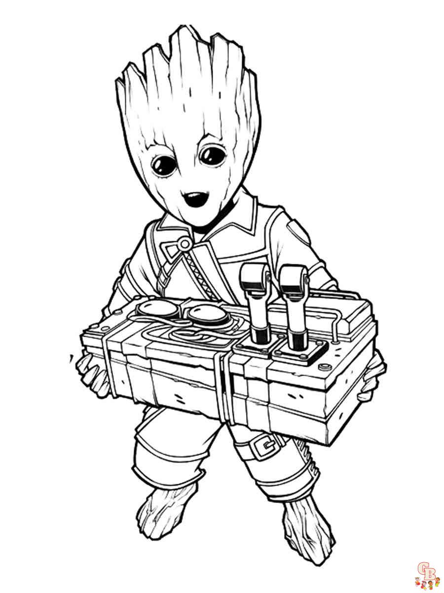 Free printable groot coloring pages for kids