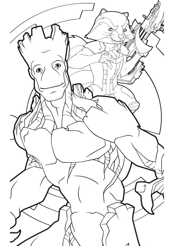 Guardians of the galaxy coloring pages printable for free download