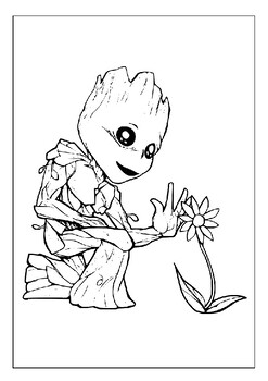Quality printable collection guardians of the galaxy groot coloring pages