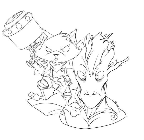 Rocket and groot