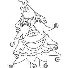 Christmas trees garlands coloring pages