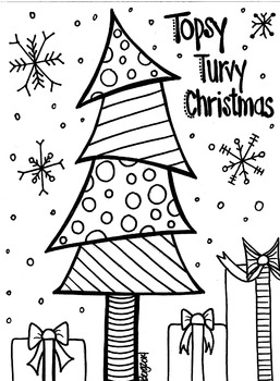 Topsy turvy christmas tree coloring sheet christmas tree coloring page whimsical christmas trees whimsical christmas