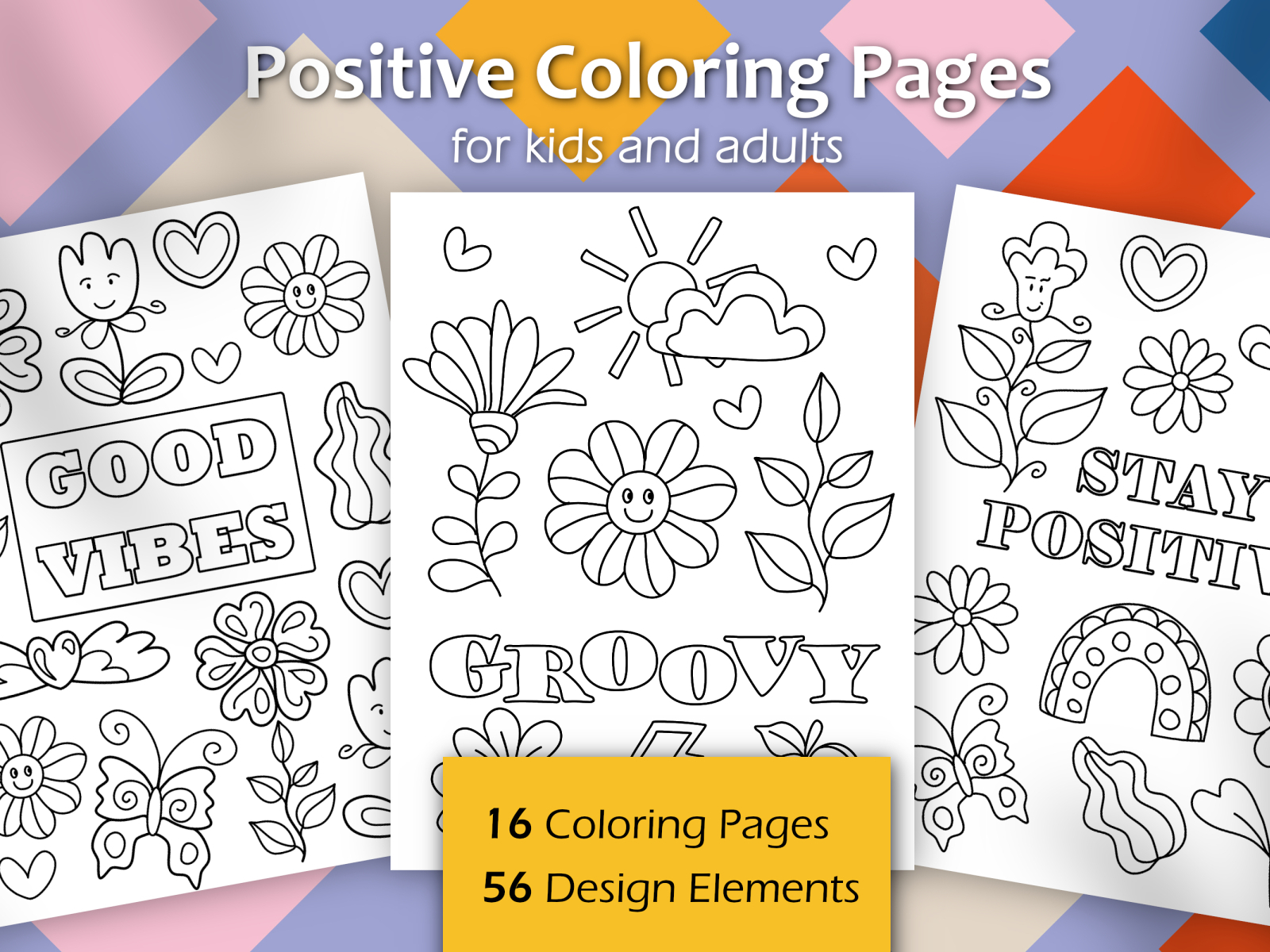Big collection of positive groovy coloring pages by im christina tim on