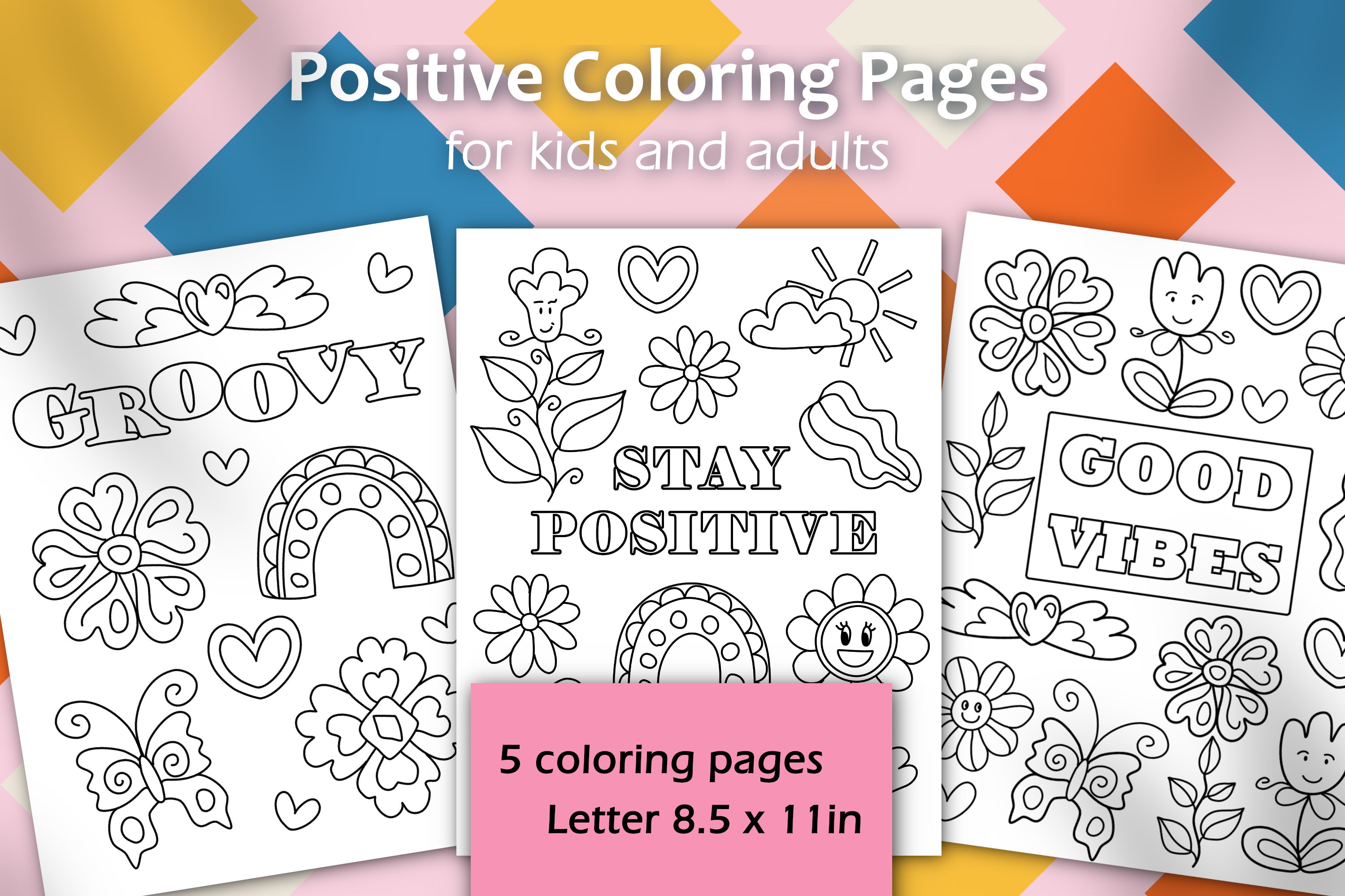 Positive coloring pages groovy inspirational