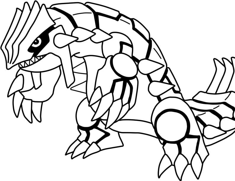 Groudon lineart by eizokun on