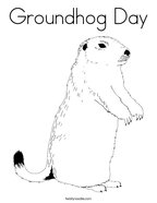 Groundhog day coloring pages