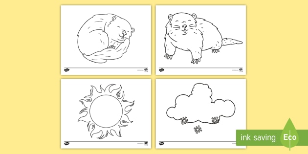 Free groundhog day coloring pages printable