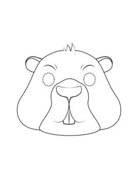 Groundhog day mask face for kids by nft kids press tpt