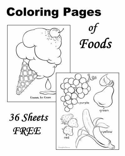 Coloring pages of food food coloring pages fruit coloring pages coloring pages
