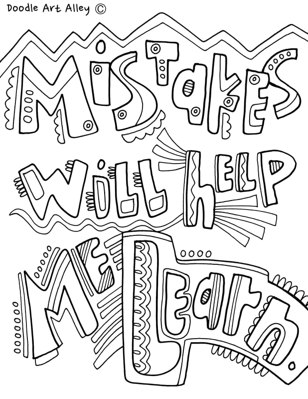 Growth mindset coloring pages