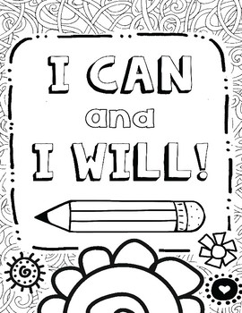 Growth mindset coloring pages for mindfulness set by art is basic
