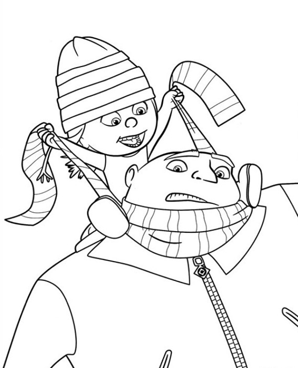 Printable picture of gru and agnes