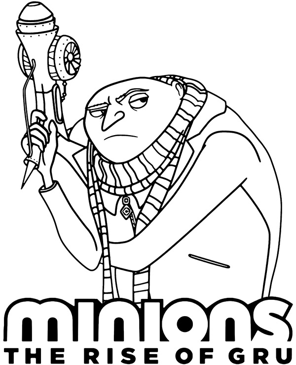 Rise of gru coloring page to print