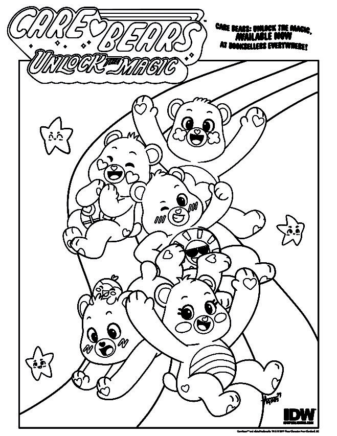 Bring life to the world of care bears with idws care bears coloring page