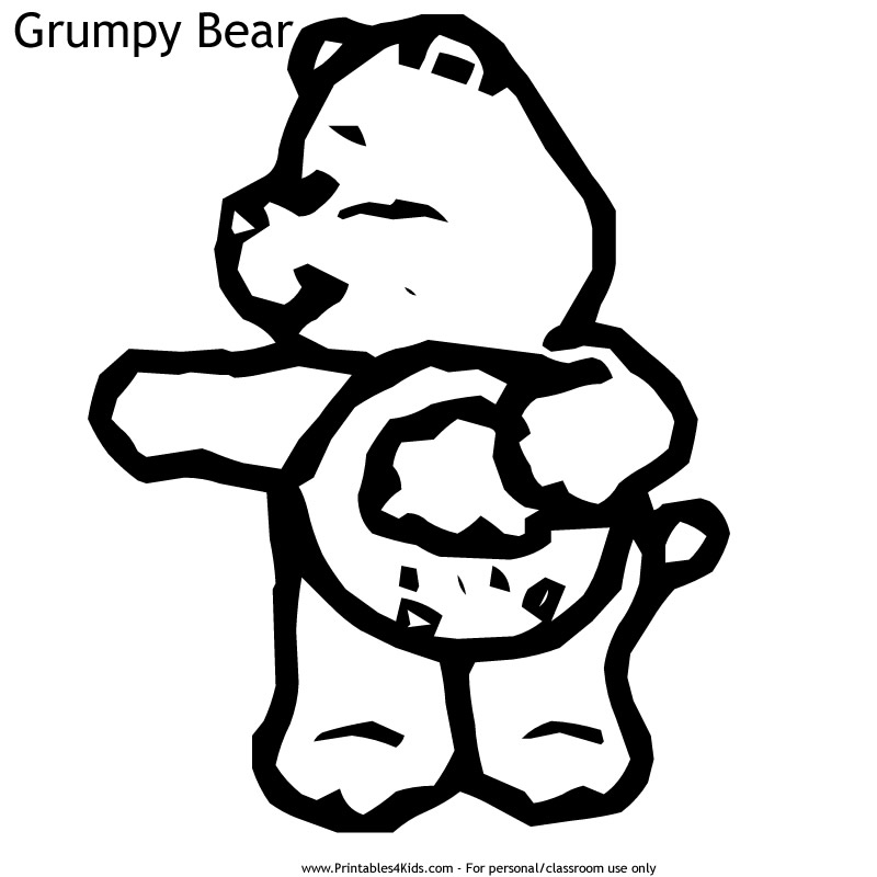 Care bears grumpy bear coloring page â printables for kids â free word search puzzles coloring pages and other activities