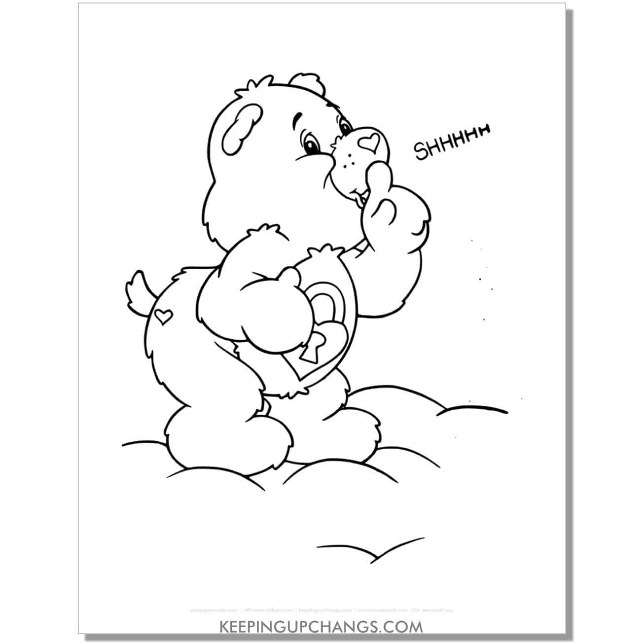 Free care bears coloring pages sheets most popular printables
