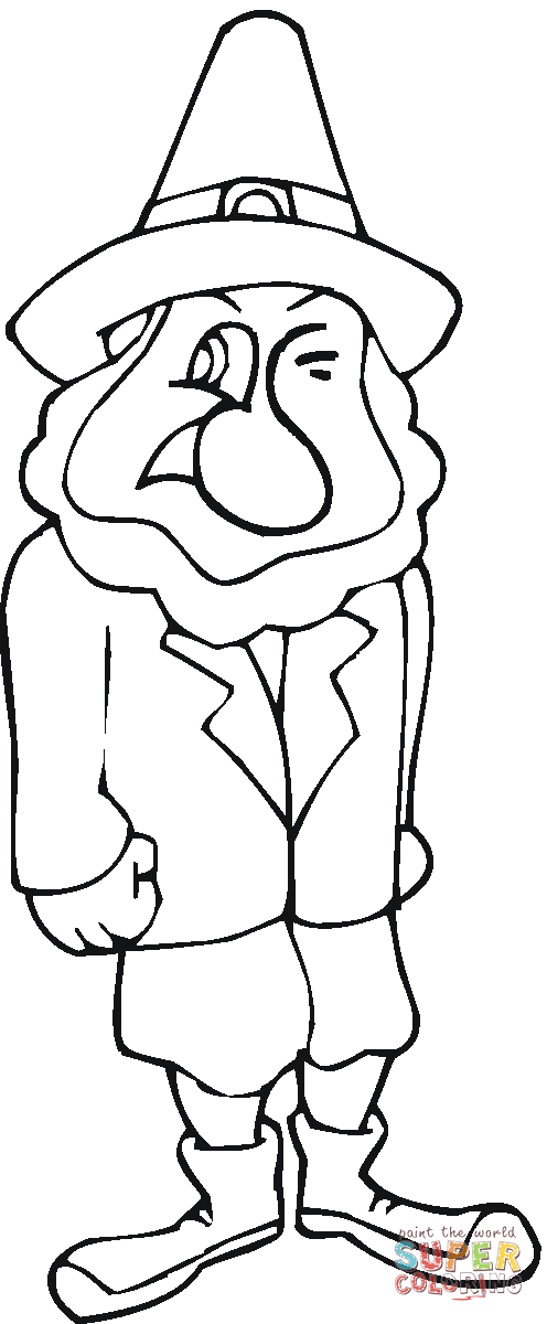 Grumpy man in a hat coloring page free printable coloring pages