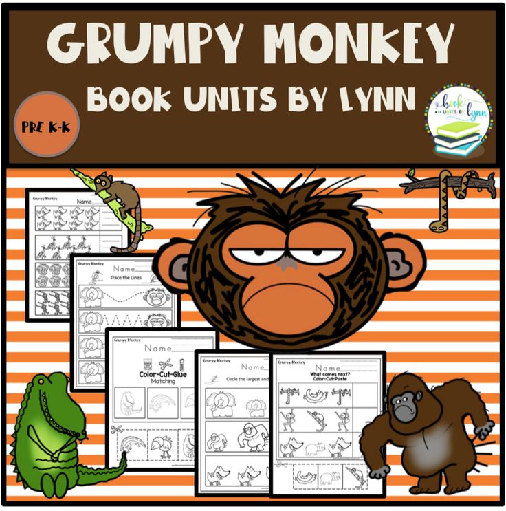 Grumpy monkey book unit from book units by lynn book activities preschool books preschool lesson plans