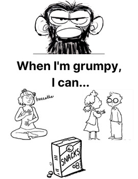 Grumpy monkey sel coloring sheet by shelby maschmann tpt