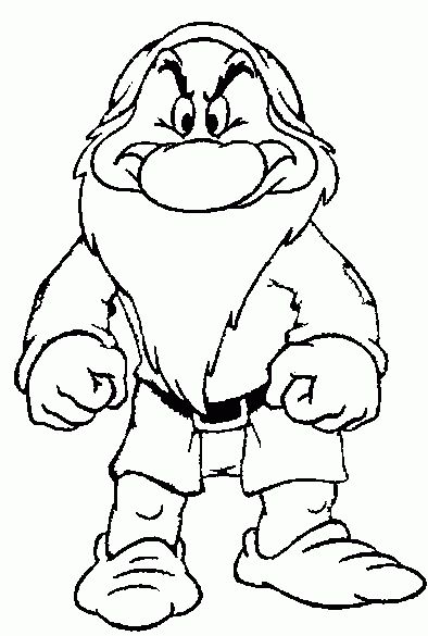 Grumpy seven dwarfs coloring pages disney drawings sketches disney coloring pages cartoon coloring pages
