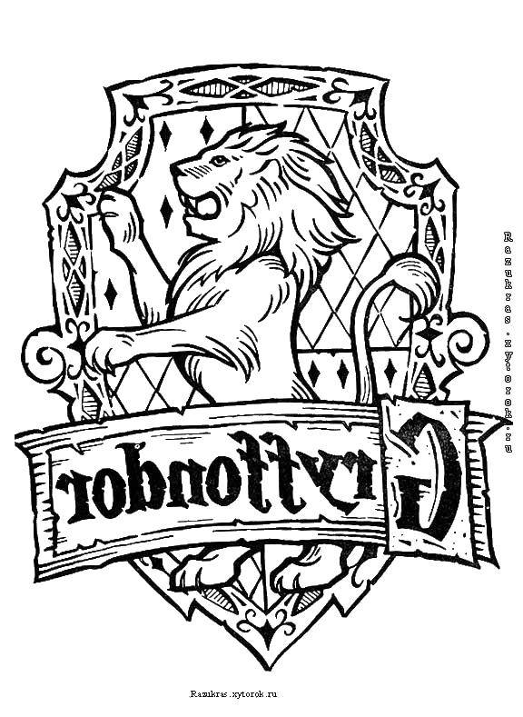 Online coloring pages coloring gryffindor coloring
