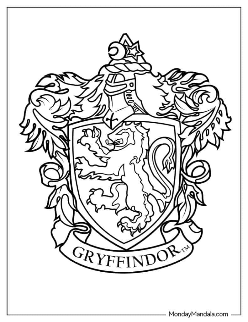 Harry potter coloring pages free pdf printables