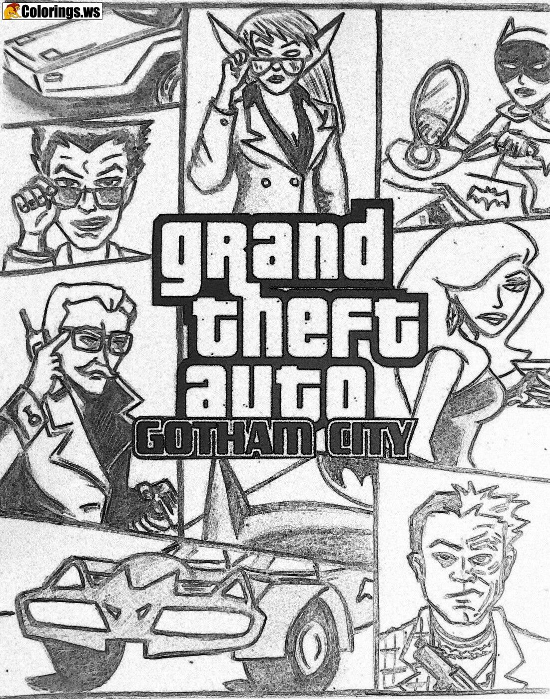 Download or print this amazing coloring page gta coloring pages gotham city gta coloring pages cars coloring pages coloring pages colouring pages
