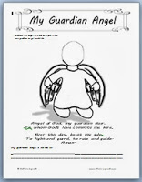 Guardian angels printable page for kids