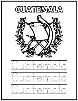 North american countries coat of arms coloring pages handwriting practice